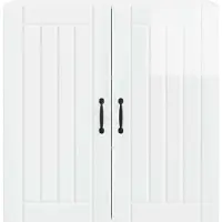 vidaXL Wandkast LUCCA, hoogglans wit, 80 x 31 x 80 cm, houtvezel