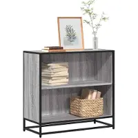 vidaXL Boekenkast 80,5x35x76 cm bewerkt hout grijs sonoma eikenkleurig