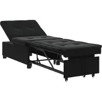 vidaXL Slaapbank Zwart 194 x 67 x 82 cm Fluweel