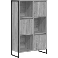 vidaXL Boekenkast 68 x 30 x 108.5 cm Bewerkt hout Grijs Sonoma