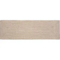 vidaXL Vloerkleden Natuurlijk en Wit 80 x 200 cm Jute
