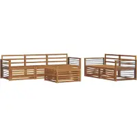 vidaXL Buiten bank set 6 st Naturel Massief Acacia Hout