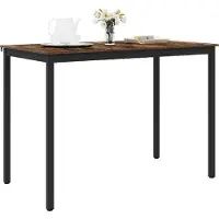 vidaXL Staande Bartafel Bewerkt hout Rechthoekig