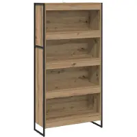 vidaXL Boekenkast 80 x 30 x 155 cm Bewerkt hout Ambachtelijk Eiken