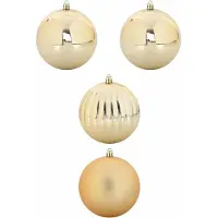 vidaXL Kerstbal Set XXL 4 st Goud Ø 20 cm Kunststof
