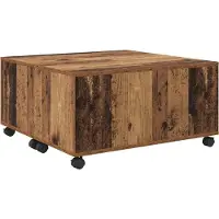 vidaXL Salontafel Oudhout 75 x 75 x 38 cm Bewerkt hout