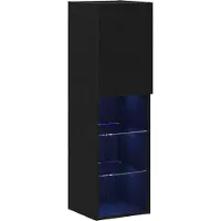 vidaXL TV-kastset, 30,5 x 30 x 102 cm, zwart, eikenlook