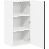 vidaXL Wandkast LUCCA Zwart 40 x 31 x 80 cm Bewerkt hout