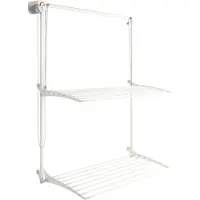 Foxydry Wall Plus 128 cm White - wanddroogrek -bediening links- 128 x 52 x 137 cm