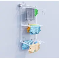 Foxydry Tower 88 cm white - 3 droogrekken boven elkaar, inklapbaar en hoogte verstelbaar -bediening links- 88 x 52 x 137 cm