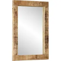 vidaXL Spiegel 70x50 cm massief mangohout en glas