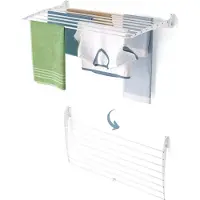 Foxydry Fold 100 DOWN - white - wasdroogrek wandmontage clicksysteem - neerwaartse sluiting - 100 x 50 x 10 cm