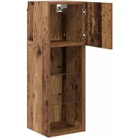 vidaXL Wandkasten voor tv 2 st Oudhout Bewerkt hout