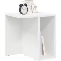 vidaXL Bijzettafel Wit 37 x 32 x 40 cm Bewerkt hout