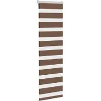 vidaXL Zebra rolgordijn 50x100 cm stofbreedte 45,9cm polyester bruin