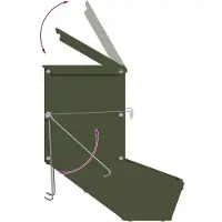vidaXL Konijnenvoerbak Olijf Groen 12,5 x 26 x 28,5 cm 1 kg