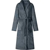 vidaXL Badjas zonder Kap Marineblauw m Flanel