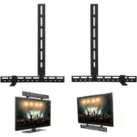 UNHO Universele soundbarbeugel - boven of onder tv - zwart staal - draagvermogen 22 lbs - geschikt voor de meeste soundbars - wandmontage