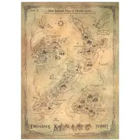 Weta Workshop The Hobbit Art Print New Zealand Map of Middle Earth 50 x 70 cm