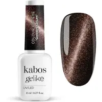 Kabos Cat Eye Nagellak Magnetisch Glitter Goud Hybride lak UV/LED-lak Gelike Golden Saturn 8ml Nail Art