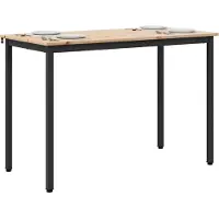 vidaXL Eettafel, naturel, 110 x 55 x 75 cm, massief grenenhout