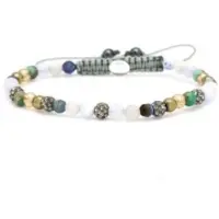 Karma - kralen armband - armband - Bracelet - Spiral Sylvi - XXS - gold crystal - 4 MM - 18 / 24 CM