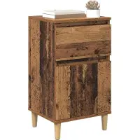 vidaXL Nachtkastje Oudhout 40 x 35 x 70 cm Bewerkt hout