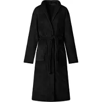 vidaXL Badjas zonder Kap Zwart xl Flanel
