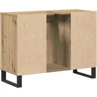 vidaXL Badkamerkast Artisan Eiken 80 x 33 x 60 cm Bewerkt hout