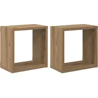 vidaXL Wandplanken 2 st Artisan Eiken Bewerkt hout