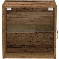 vidaXL Floating Shelf met LED Licht met plank Bruin 40 x 28,5 x 40 cm