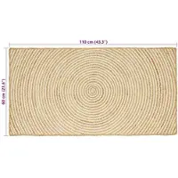 vidaXL Vloerkleden Zwart 60 x 400 cm Jute