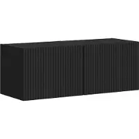 vidaXL TV Wandkast 2 st Zwart Bewerkt hout