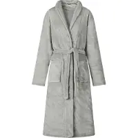 vidaXL Badjas zonder Kap Grijs xxl Flanel