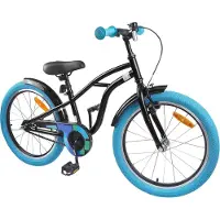 vidaXL Kinderfiets 20 Inch voor 6-11 jaar oud Zwart