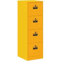 vidaXL Bestandkast Mosterdgeel 44 x 50 x 139 cm Koudgewalst Staal