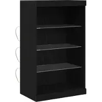 vidaXL LED Dressoir Zwart Eiken 60,5 x 37 x 100 cm Bewerkt hout