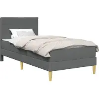 vidaXL Bedframe Donkergrijs 100 x 200 cm Polyester