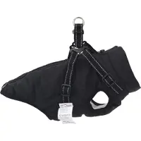 vidaXL Hondenjas Zwart L24 Fleece en polyester