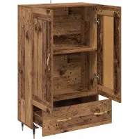 vidaXL Highboard Oud Hout 69,5 x 31 x 115 cm Bewerkt hout