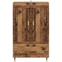 vidaXL Highboard Oud Hout 69,5 x 31 x 115 cm Bewerkt hout