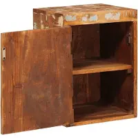 vidaXL Nachtkastje Bruin 35 x 33 x 48 cm Massief gerecycled hout