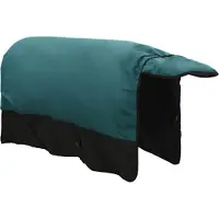 vidaXL Paardendeken Donkergroen en zwart 75 cm Polyester