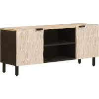 vidaXL TV Kast Witte Was Afwerking 105 x 33 x 46 cm Massief Mango Hout