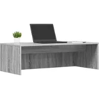 vidaXL Aan de muur bevestigd bureau Grijs Sonoma Bewerkt hout