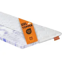 Sleepling 120 x 200 cm Gel-topper | orthopedische topmatras van gelschuim | Made in EU | afneembare hoes van microvezel, wasbaar op 60 graden | 120 x 200 x 6 cm | wit