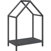 vidaXL Brandhoutrek 40x25x60 cm koudgewalst staal antracietkleurig
