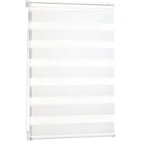 Everbrent Gestreepte Gordijnen - Transparante Rolgordijnen - Kant en Klaar - 120 x 195cm, Wit - Set van 1