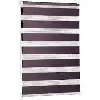 Everbrent Gestreepte Gordijnen - Transparante Rolgordijnen - Kant en Klaar - 60 x 195cm, Paars - Set van 1