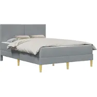vidaXL Bedframe Lichtgrijs 120 x 200 cm Polyester